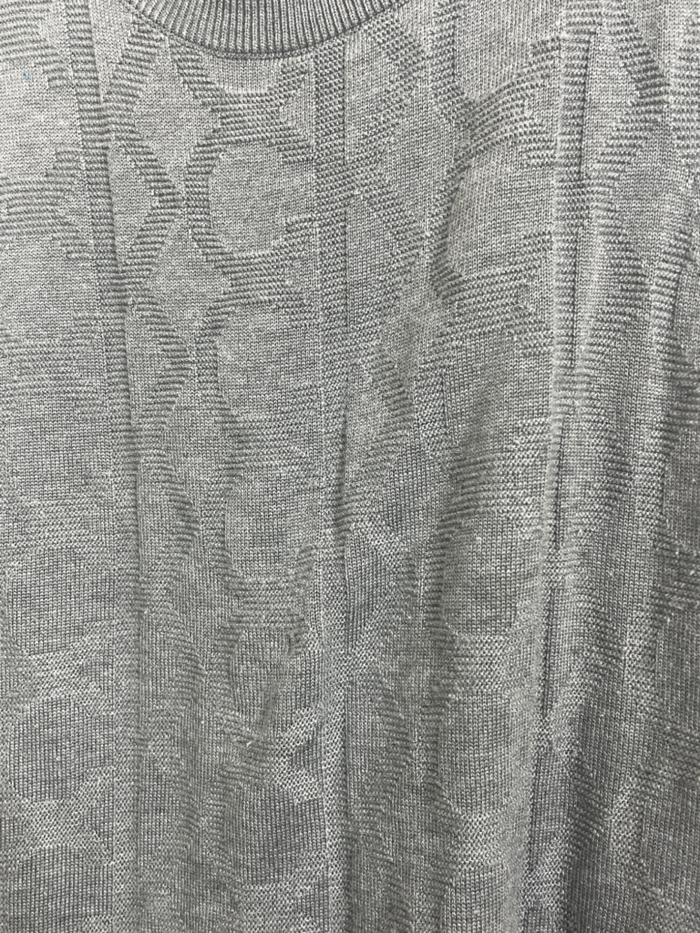 Calvin Klein Sleeveless Knit Dress Gray Textured Crew Neck Size Large - Picture 3 of 4